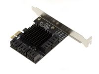Carte contrôleur PCI Express PCIe 3.0 x1 10 Ports pour disques durs SATA. Bootable, avec Chipset JMB575