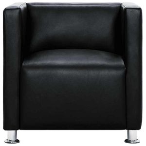 Lot De 4 Fauteuils De Bureau KFF Cube – Cuir Vert, Design Moderne, Allemagne (bon état)