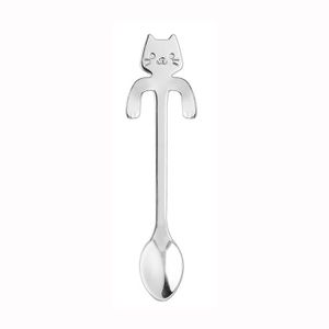 2 pc Acier Inoxydable 304 Mini Chat Café Thé Hanging Tasse Cuillère Gadget De Cuisine