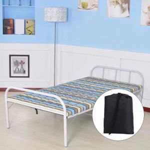 Housse de lit Pliante Noire Housse de lit Portable Housse de Protection Anti-poussière pour intérieur extérieur 85*33*107cm