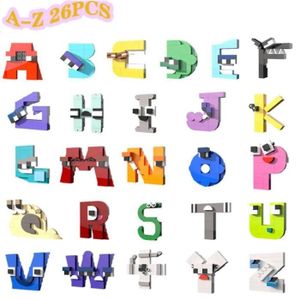 ASSEMBLAGE CONSTRUCTION 26 pièces Alphabet anglais lore blocs de construction ensemble lettres (A-Z) apprentissage éducation briques