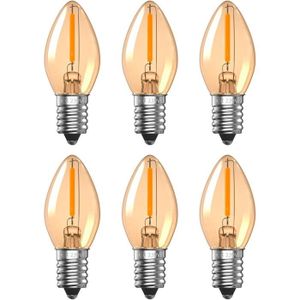 Ganliland – ampoule LED Vintage à Filament pour veilleuse, Mini lampe à sel  décorative, lumière à intensité variable, Base E12 E14 T22G 1W, verre  ambre, 2200K - AliExpress