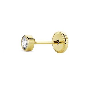 Argent sterling 925/ CZ Attaches de boucles doreilles /à vis pour filles 4/ mm