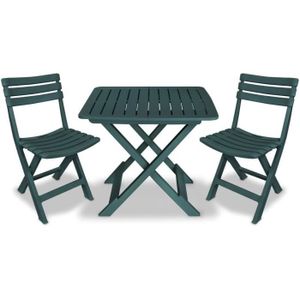 Ensemble table et chaise de jardin Ensemble de Bistro Pliable - Salon de Jardin - Tab