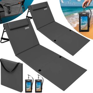Matelas Plage Tapis De Plage Aktive 62639 Avec Dossier Réglable - Léger, Pliable Et Ultra Confortable Pour Vos Journées Plage Chaise De Plage Pliable
