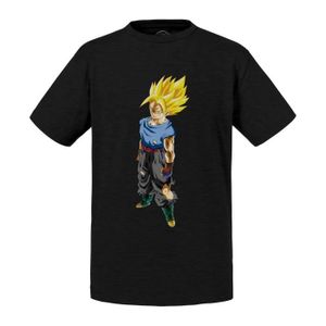 T-SHIRT T-shirt Enfant Noir Dragon Ball Goku Apres un Comb