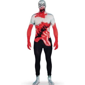 DÉGUISEMENT - PANOPLIE Costume seconde peau zombie halloween - RUBIES - Taille M - Lycra respirant étirable - Rouge
