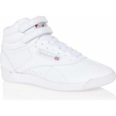 Basket Reebok Freestyle Hi ZZYSH 2431 Blanc Cuir Femme Lacets Blanc Blanc Cdiscount Chaussures