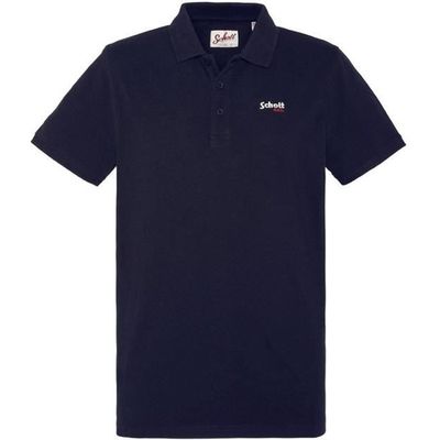 Polo Homme SCHOTT S0022 Col polo Manches courtes Bleu Bleu Cdiscount Pret a Porter