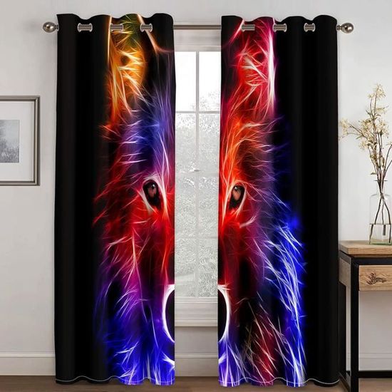 SZLYZM Rideau Occultant écossais, Rideaux Thermiques à Oeillets Pour Chambre, Motif Tartan écossais Rustique Rideaux Salon, Moderne Lot De 2 Décoration De Fenêtre, Rideaux 117x137cm LxH (Kl-&91