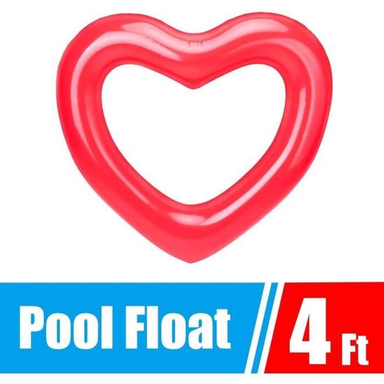 Bouée Anneaux De Natation Gonflables, Bouée De Piscine En Forme De Cœur