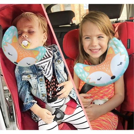 Brunoko Oreiller De Cale Tete Enfant Voiture Et Poussette 2 En 1 Protection Ceinture De Securite Enfant Pour Cale Tete Bebe Appui Cdiscount Auto