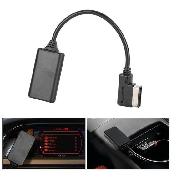 Le câble audio de l'adaptateur d'interface de musique AUX Bluetooth5.0 convient pour Audi AMI MMI MDI -ABI
