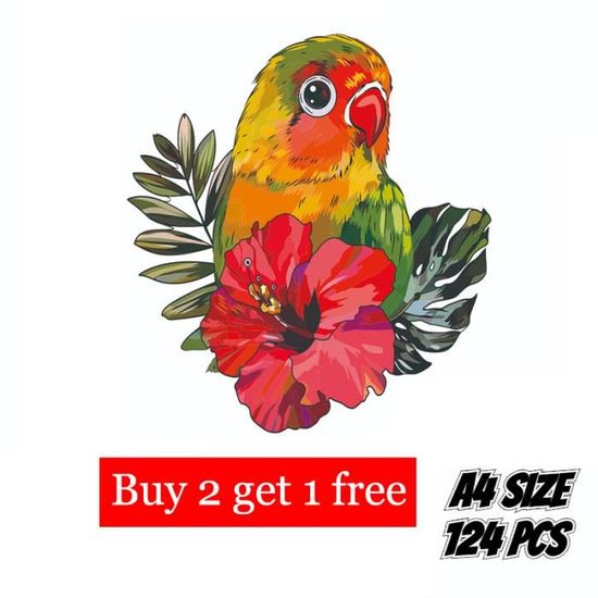 Puzzle En Bois 220 Pièces - Magnifique Perroquet Coloré - Pour Adultes Et Adolescents - Marque FoxSmartBox