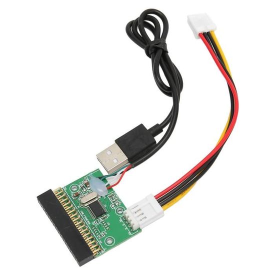 Adaptateur de câble 34 broches vers USB pour lecteur de disquette 1,44 Mo 3,5 pouces DUOKON - Blanc