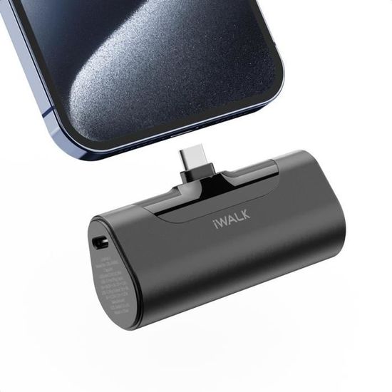 Batterie Externe LinQ 8000mAh 20W USB-C + Câble Inclus – Gris, Charge Rapide Pour IPhone Et Universel
