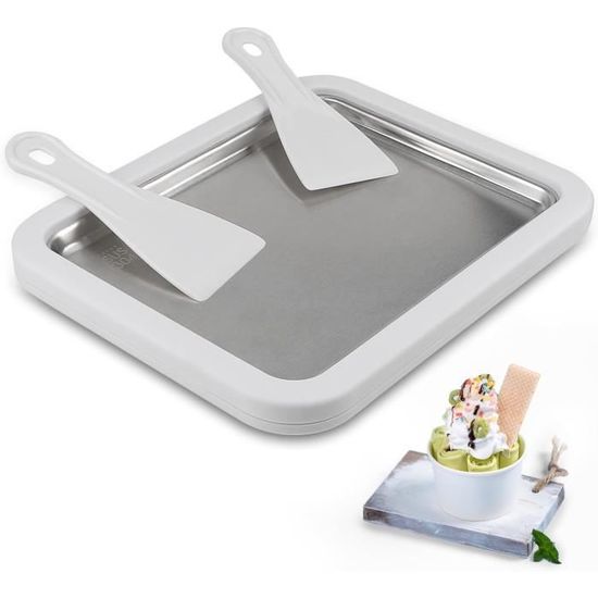 Machine à Glace Roulée DBREAKS - Plaque Acier Inoxydable Pour Glaces Maison