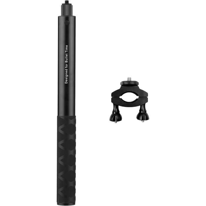 Support De Guidon Pour Selfie Stick De Moto/vélo - Réglable, Compatible Insta360 Action 3/2, X3, ONE R - En Alliage D'aluminium