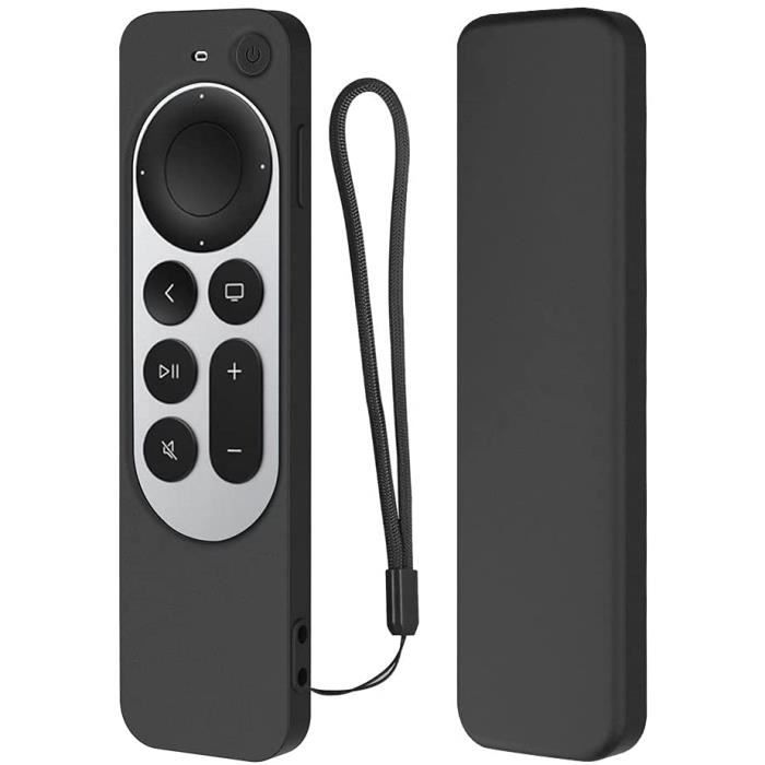 QULLOO Silicone Coque Compatible avec Apple TV 4K 2021 Siri Télécommande,Antidérapant Étui de Protection Remote Caque Case Housse Rouge 
