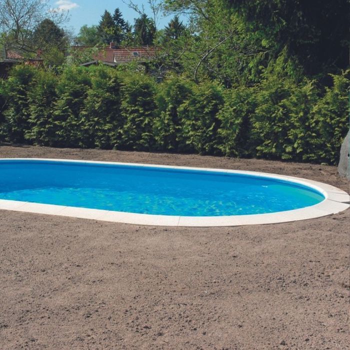 Kit piscine enterrée AQUALUX acier ovale 5.25x3.2x1.2m