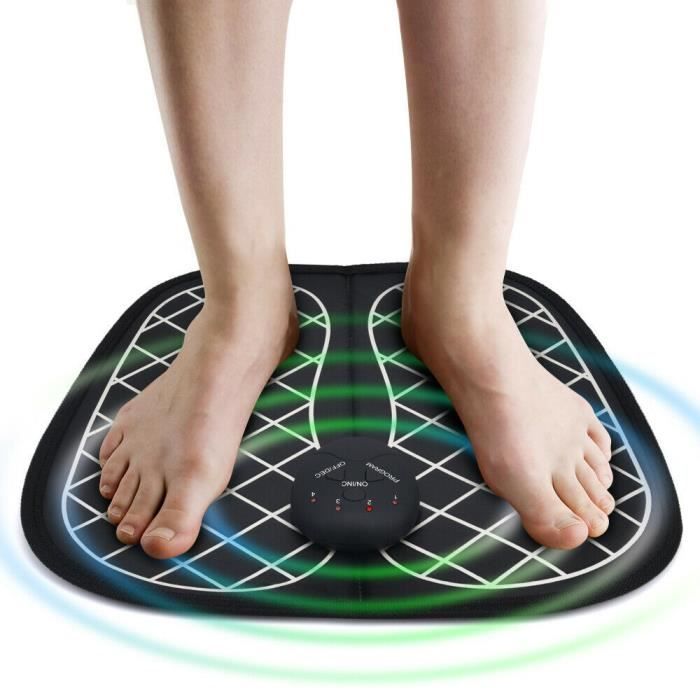 EMS Physiothérapie Tapis de massage des pieds Vibrations électriques Acupoints Massager Soulagement