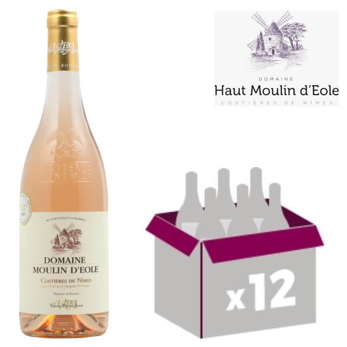 Moulin d'Eole Rosé 2019 x 12 - AOC Costières de Nîmes