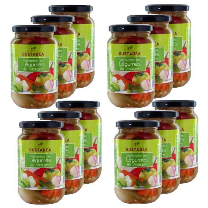 Lot 12x Variante de légumes au vinaigre - Gustadéa - pot 340g