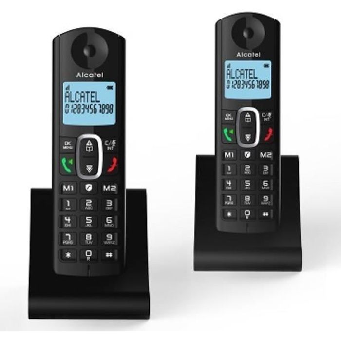 TÉLÉPHONIE, Téléphones, Téléphone sans fil, Alcatel Dect F685 Duo Black