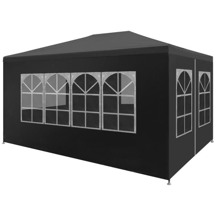 Tente de réception-Tente de Jardin-Tonnelle Barnum Chapiteau 3 x 4 m Anthracite