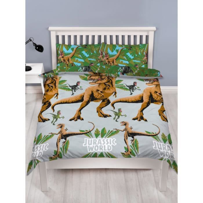 Jurassic World Jungle Double Housse De Couette Et Taie D'oreiller