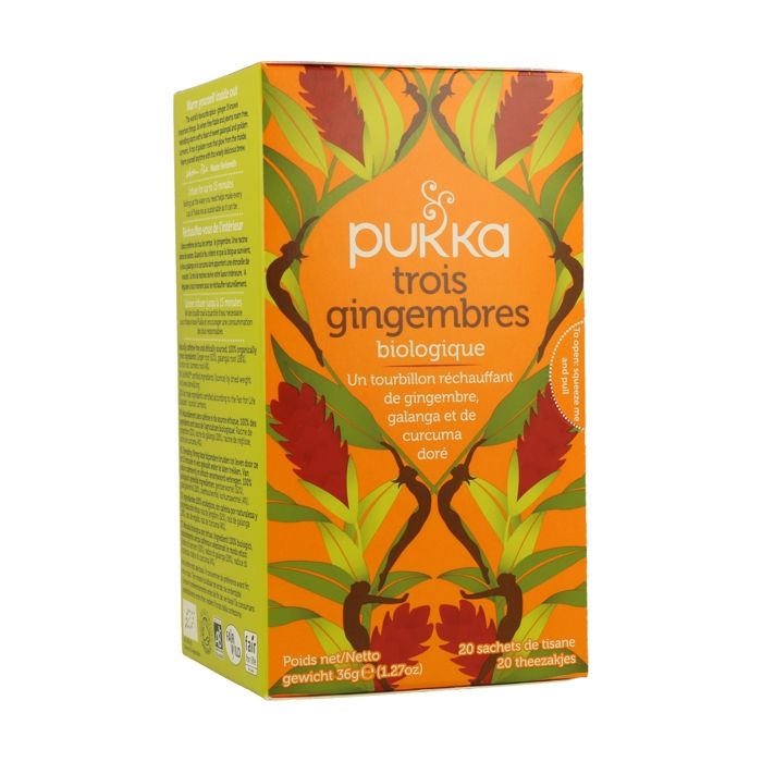 Pukka Tisane Ayurvédique Trois Gingembres Bio 20 sachets