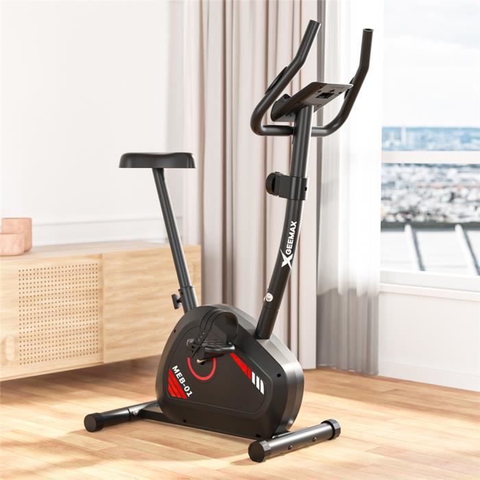 NEUFU Vélo d'Appartement Magnétique -Max120KG Grand Ecran 8 Niveaux Résistance Réglable - Inertie 4KG -Livré Manuel Français