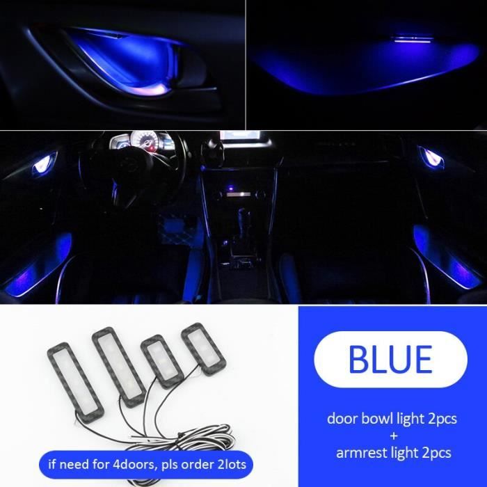 Couleur bleue Lumière d'Ambiance pour l'Intérieur de la Voiture, 4 pièces, pour Mercedes Benz W204 W205 W211