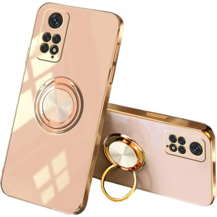 Coque Xiaomi Redmi Note 11 Pro 5G, Redmi Note 11 Pro Case Antichoc, Silicone Protection Placage Etui Magnetique 360 Degrrose
