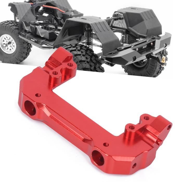 Support de montage servo avant en alliage d'aluminium adapté pour voiture sur chenilles Axial SCX10 III AX103007 1-10 RC (rouge)-ROS