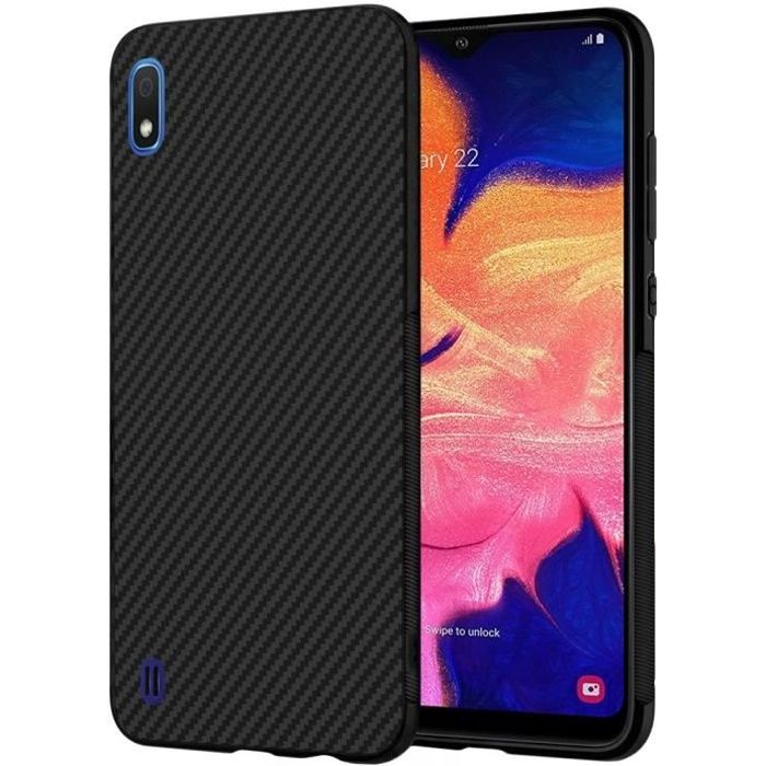ebestStar ® pour Samsung A10 Galaxy SM-A105F - Coque Gel Motif Fibre Carbone Luxe Flex TPU Premium , Noir