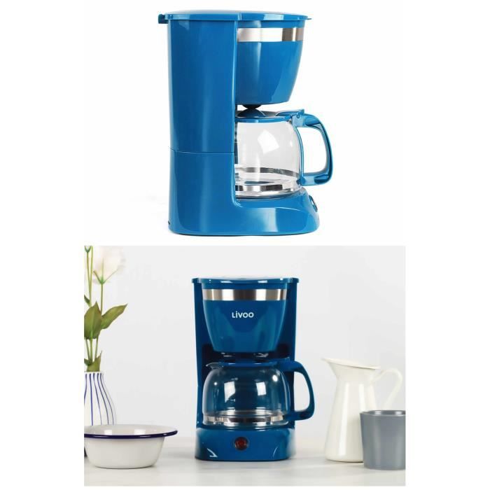 Cafetière Electrique 800W 12-tasses-Classique Bleue haute qualité