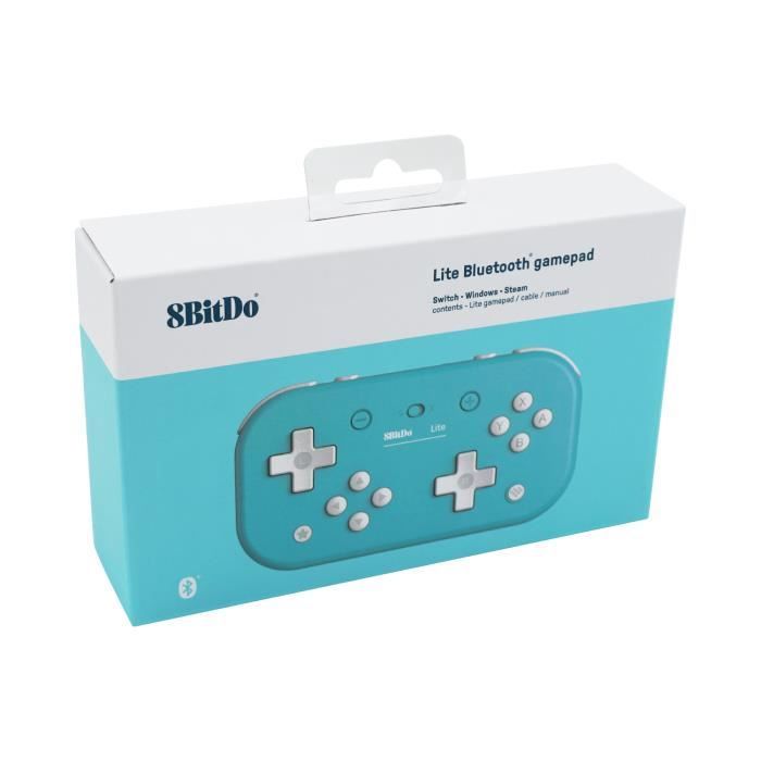 8Bitdo Lite Manette de jeu Bluetooth Gamepad pour Nintendo Switch / Windows / Raspberry Pi - Turquoise