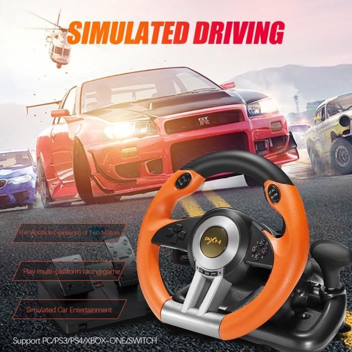 V3II Racing Game Volant avec pédale de frein f - PC PS3 PS4 Xbox One Gift