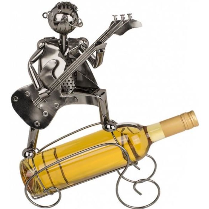 Porte-bouteille Musicien métallique