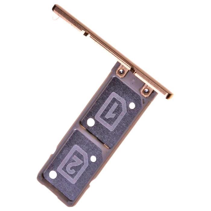 Sony Xperia XA1 Ultra (G3212, G3226) Tiroir Carte Dual SIM, Piece de Remplacement Original, Doré