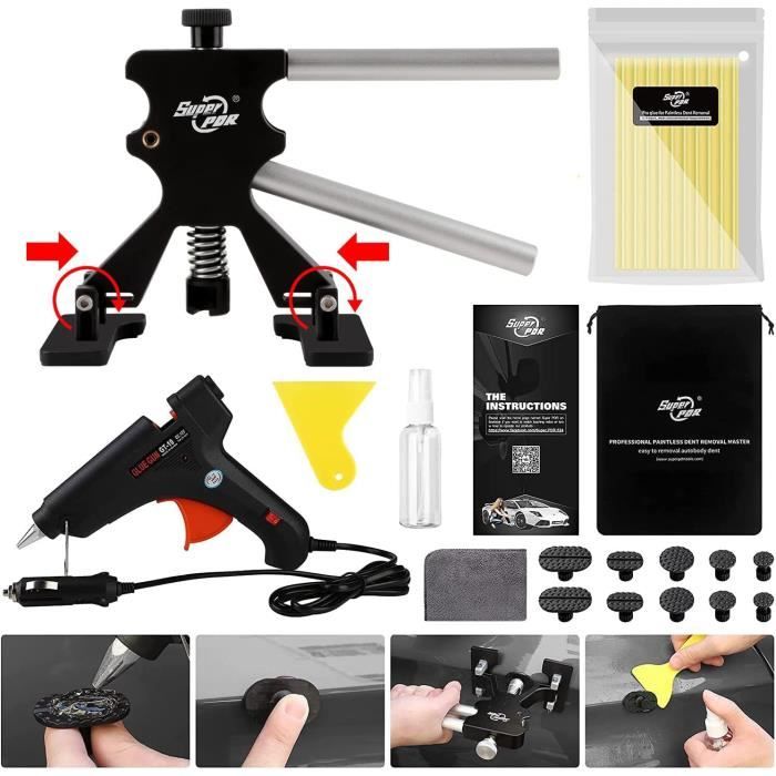 Super PDR Outils Kit débosselage carrosserie voiture sans peinture Kit Réparation bosse ventouses Extracteur de débosselage