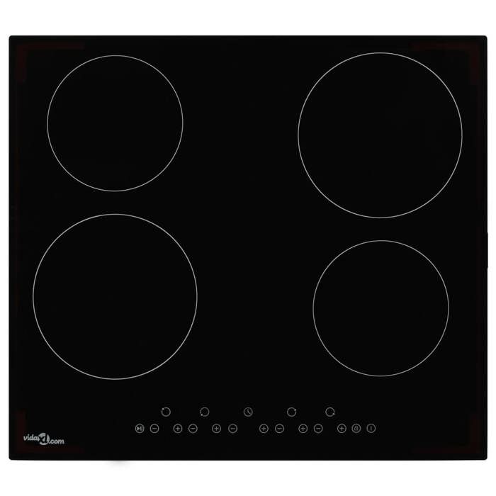 vidaXL Plaque de cuisson Céramique 4 brûleurs Contrôle tactile 6000 W