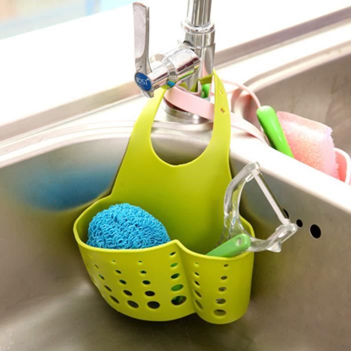 Vidange Hanging Sac panier bain de rangement en plastique Cafe
