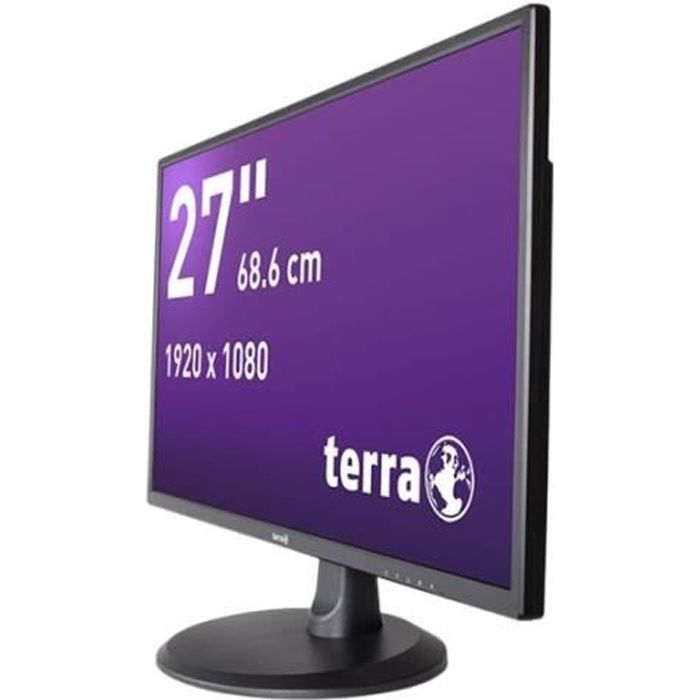 Wortmann TERRA 2747W Écran LED 27- 1920 x 1080 Full HD (1080p) A-MVA 300 cd-m² 5 ms HDMI, DVI-D haut-parleurs noir mat