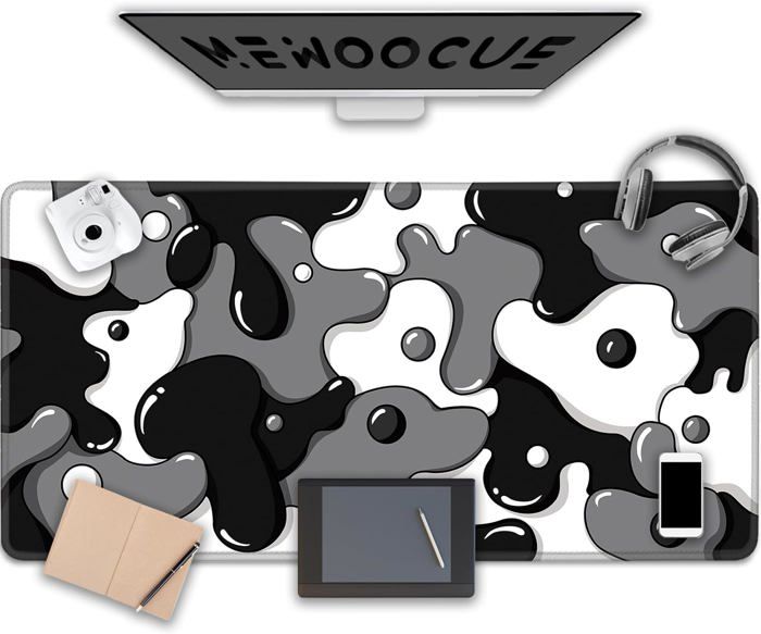 Tapis De Souris De Jeu Fille Et Chat, Tapis Kawaii, Clavier En Polymères, Long Rembourrage, Accessoires Informatiques, Tapis De Bureau Média