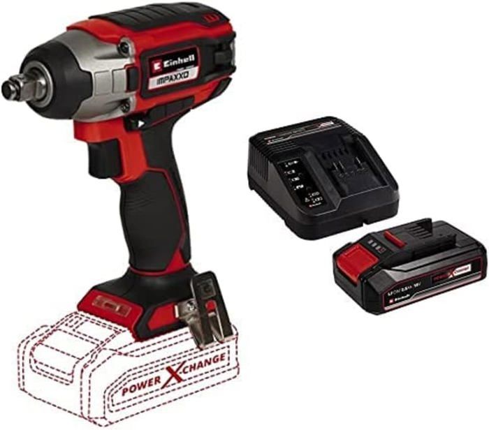 Einhell Clé à Chocs Sans Fil 18V IMPAXXO | 450Nm | 3 Vitesses | Moteur Sans Charbon - Parfaite Pour Garage & Bricolage
