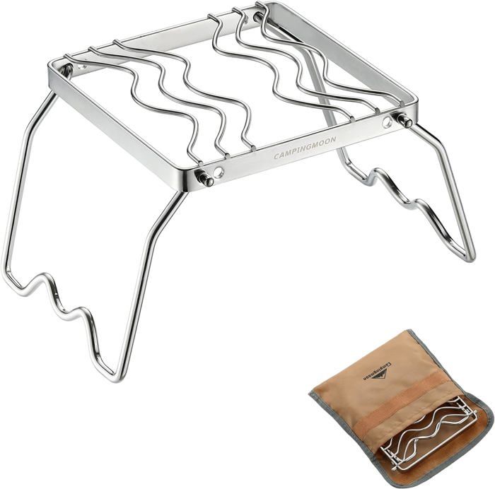 Trépied De Feu De Camp Pliable – Support De Barbecue Et De Cuisine En Fonte (noir, Neuf)