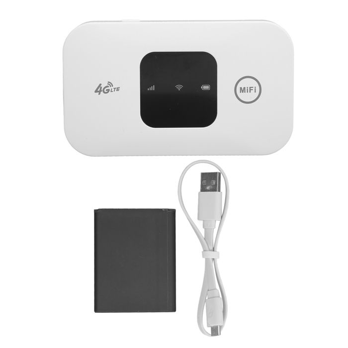 Routeur WiFi portable 4G haute vitesse appareil compact pour connecter téléphone ordinateur et tablette.