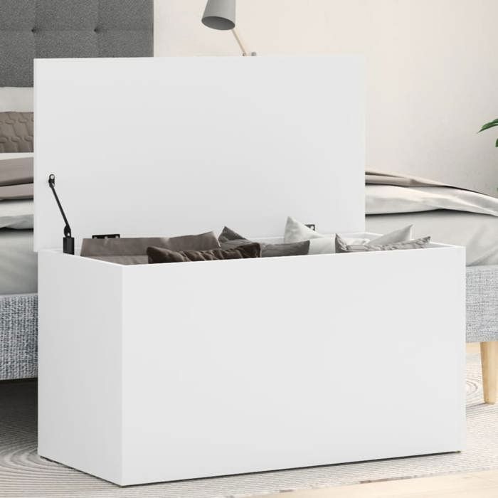 Banc de rangement Intérieur/ Coffre de rangement Blanc 84x42x46 cm - bois dingénierie NEWNEUF3303963